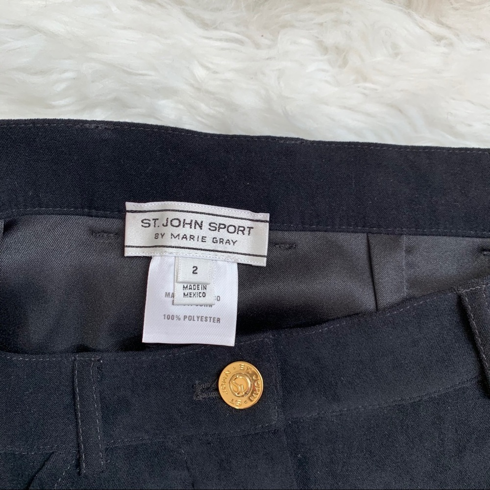 St. John black suede trousers high RELISTED - Picture 7 of 7